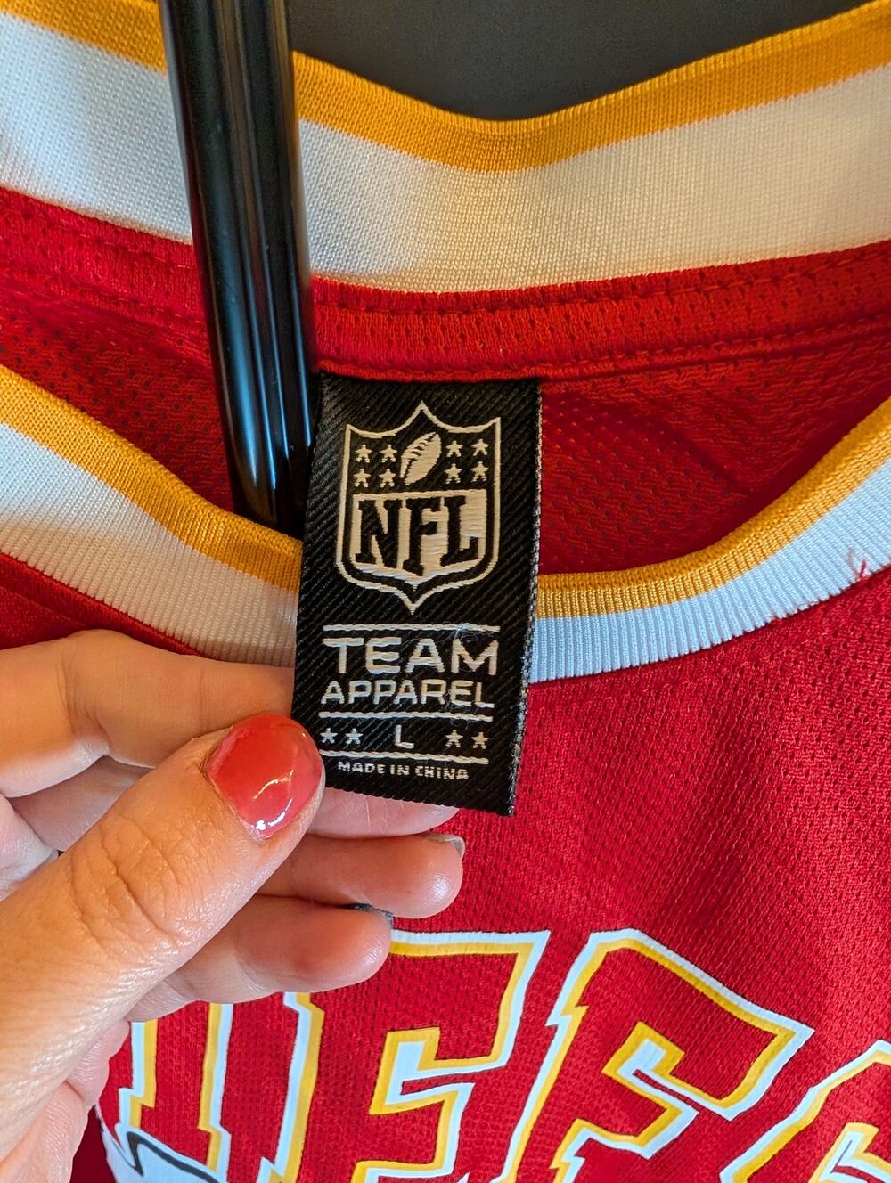 NWT Kansas City Chiefs NFL Team Apparel Mesh T-Shirt Jersey Top Women's L